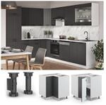 Vicco Eckunterschrank 87 cm FAME Line K&uuml;chenschrank K&uuml;chenzeile Landhaus Anthrazit