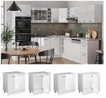 Vicco Eckunterschrank K&uuml;chenschrank K&uuml;chenzeile R-Line 86 cm Wei&szlig; T&uuml;r Hochglanz
