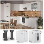 Vicco Schubunterschrank 80 cm FAME Line K&uuml;chenschrank K&uuml;chenzeile Landhaus Wei&szlig;