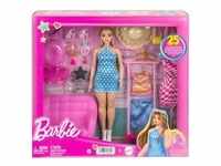 Mattel HPL78 - Barbie - Fashion-Set mit Puppe & Kleiderschrank, inkl. Zubehör
