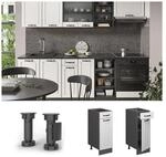 Vicco Schubunterschrank K&uuml;chenschrank K&uuml;chenzeile R-Line Landhaus 30 cm Anthrazit