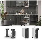 Vicco Schubunterschrank K&uuml;chenschrank K&uuml;chenzeile R-Line Landhaus 30 cm Wei&szlig;