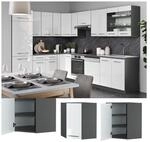 VICCO Eck H&auml;ngeschrank 57 cm Wei&szlig; Hochglanz K&uuml;chenschrank H&auml;ngeschrank