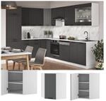 Vicco Eckh&auml;ngeschrank 57 cm FAME Line K&uuml;chenschrank K&uuml;chenzeile Landhaus Anthrazit