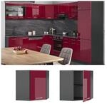 VICCO K&uuml;chenschrank H&auml;ngeschrank Eckh&auml;ngeschrank 57 cm R-Line Anthrazit