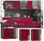VICCO H&auml;ngeschrank 60 cm Bordeaux Hochglanz K&uuml;chenschrank H&auml;ngeschrank