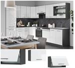 VICCO H&auml;ngeschrank 60cm (flach) Wei&szlig; Hochglanz K&uuml;chenschrank Dunstabzug
