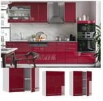 VICCO H&auml;ngeschrank 60 cm Bordeaux Hochglanz K&uuml;chenschrank H&auml;ngeschrank