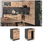 VICCO K&uuml;chenschrank Unterschrank Schubunterschrank 60 cm R-Line Anthrazit