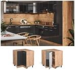 Vicco Eckunterschrank K&uuml;chenschrank K&uuml;chenzeile R-Line 87 cm Goldkraft Anthrazit