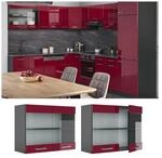 VICCO K&uuml;chenschrank H&auml;ngeschrank H&auml;ngeglasschrank R-Line Anthrazit
