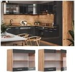 Vicco H&auml;ngeglasschrank K&uuml;chenschrank K&uuml;chenzeile R-Line 80 cm Goldkraft Anthrazit