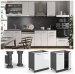 VICCO Sp&uuml;lenunterschrank 80 cm Wei&szlig; Hochglanz K&uuml;chenschrank H&auml;ngeschrank