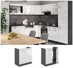 VICCO K&uuml;chenschrank Unterschrank Sp&uuml;lenunterschrank 80 cm R-Line Anthrazit