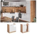 Vicco Sp&uuml;lenunterschrank K&uuml;chenschrank K&uuml;chenzeile R-Line 80 cm Goldkraft Wei&szlig;
