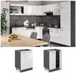 VICCO K&uuml;chenschrank Unterschrank 60 cm R-Line Anthrazit
