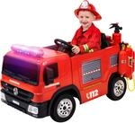 Kinder-Elektro-Feuerwehrauto SX1818, Spritze, Sirene, Blaulicht, 70 Watt,