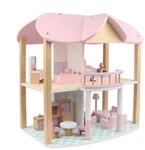 Coemo Puppenhaus Sandy m&ouml;bliert Holz 2 Etagen