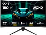 ODYS XP32 PRO-X Curved Gaming Monitor, 32 Zoll (80 cm), WQHD, 180 Hz, 1 ms, 121...