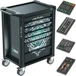 Wera Werkstattwagen Tool Rebel 1 9700 schwarz - best&uuml;ckt - 94 teilig 05150130001
