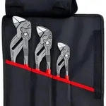 KNIPEX Zangenschl&uuml;ssel Set 3-teilig mit Rolltasche 00 19 55 S11