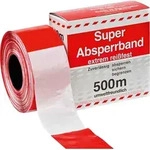Kelmaplast Absperrband Rot-weiss - 500m - 80mm breit - rei&szlig;fest