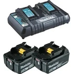 Makita Ladeger&auml;t - DC18RD - Doppelladeger&auml;t - inkl. 2 Akkus BL1850 18V 5AH