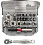 Gedore Bitsatz Steckschl&uuml;ssel Satz mit Bit-Knarre - 6-13mm + Bits - 23-teilig