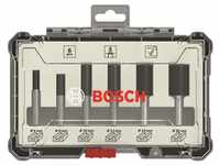 Bosch 6-teiliges Nutfräser-Set Nut Fräser - 8mm Schaft - 2 und 3 schneidig
