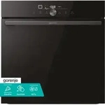 Gorenje GO66EPizza350C - G600 Backofen mit 5 Jahre Garantie, Schwarz, Pyrolyse,