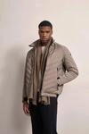 Blouson mit Frontsteppung in beige
