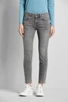 5-Pocket-Jeans mit verl&auml;ngertem Bein in grau
