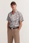 Hemd mit Button-Down-Kragen in taupe
