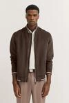 Blouson aus wasserabweisendem Velourleder in braun