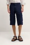 Klassische Bermuda mit Pattentaschen und sportiver Note in marine