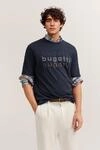 Klassisches T-Shirt aus hochwertiger Baumwolle mit Rundhalsausschnitt in marine