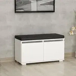 Schuhbank Brande mit 4 Ablagef&auml;chern 42x80x35cm Wei&szlig; [en.casa]