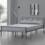 Metallbett Laos 120x200 cm Dunkelgrau en.casa