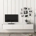 Fernsehschrank Vihti 180x31x29,5cm Wei&szlig; [en.casa]