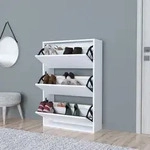Schuhschrank Aurskog 110x73,5x24cm Wei&szlig; [en.casa]