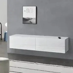 H&auml;ngeboard Evaton 140x33x30 cm Wei&szlig;, hochglanz [en.casa]