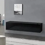 H&auml;ngeboard Evaton 140x33x30 cm Schwarz, hochglanz [en.casa]