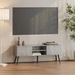 Fernsehtisch Eskilstuna mit 2 Schrankt&uuml;ren und 2 Ablagen Betonoptik [en.casa]