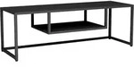Fernsehtisch Isokyr&ouml; Metall 120x40x40 cm Schwarz [en.casa]