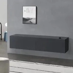 H&auml;ngeboard Evaton 140x33x30 cm Dunkelgrau, matt [en.casa]