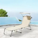 Sonnenliege Legorreta Aluminium 189x57x28 cm Beige [en.casa]