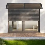Vordach Mellerud 240x80 cm Schwarz/Braun [en.casa]