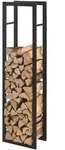 Kaminholzregal T&auml;by Stahl 40x25x150cm Schwarz [en.casa]