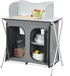 Campingschrank Tullinge mit Arbeitsplatte und Windschutz 80x50,5x104,5cm...