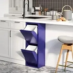 M&uuml;lltrennschrank Sollentuna Metall 2x14 L Nachtblau [en.casa]